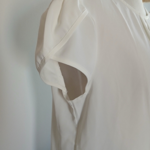 White Cap Tulip Sleeve Pleated Blouse XL - Picture 2 of 9